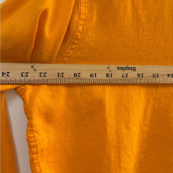 Everlane 100% Linen The Way-Short Shirt Marigold Cropped Boxy M - Picture 9 of 10